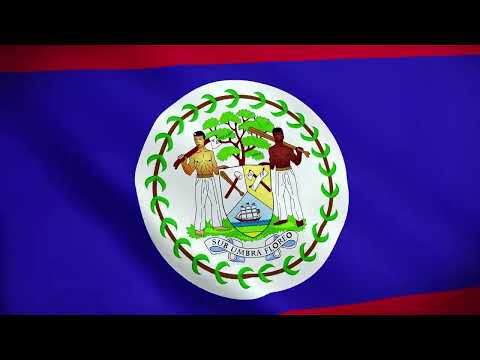 [10 Hours] Belize Flag Waving - Video & Audio - Waving Flags