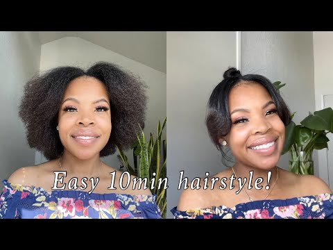 Simple everyday hairstyle! Natural Hair | 10mins