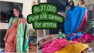 அமெரிக்காவில் 100% pure Kanchipuram Silk Sarees for Amma&me for festivals/Family Traveler VLOGS 2022