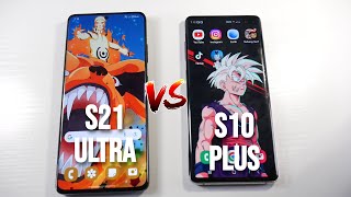 Samsung Galaxy S21 Ultra VS Samsung Galaxy S10 Plus In 2024 - (Cameras, Speakers, Speed Test & PUBG)