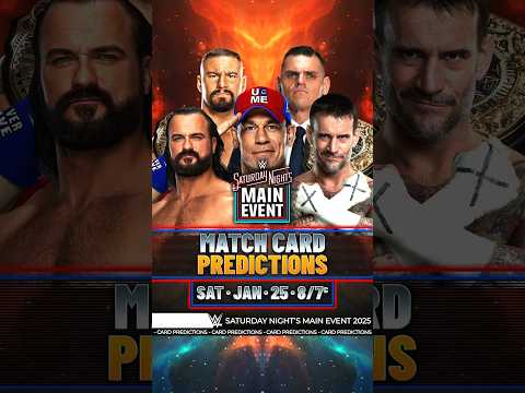 Saturday Night's Main Event 2025 - Match Card Predictions #SaturdayNightsMainEvent #Bevelock #Shorts