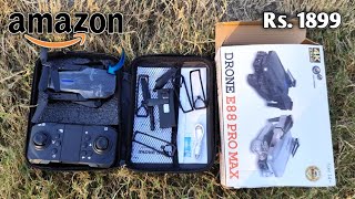 2024💥😱Drone E88 Pro Max!!4k Ultra HD Camera Drone Unboxing!! F TO AMAZON UNBOXING