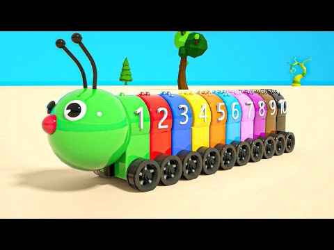 Learning Numbers & Colors for Children with Caterpillar Toy | Baby Nursery Rhymes & Kids Songs