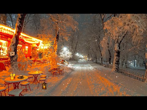 Gentle Snowfall Ambience and Smooth Jazz Music for Study, Work & Relax - Winter Piano Jazz List