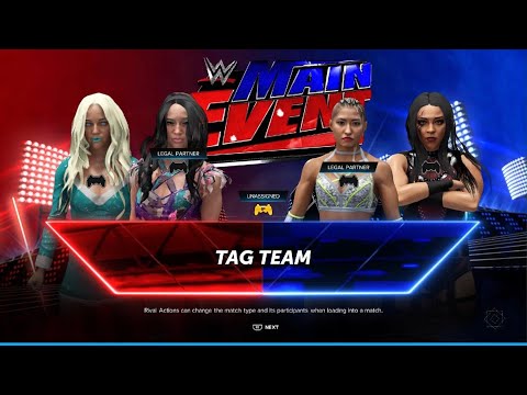 AWA wrestling WWE 2K24: The suicide blondes vs Giulia and Stephanie Vaquer