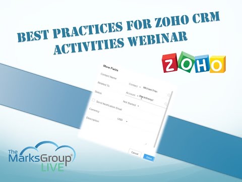 Best Practices for Zoho CRM Activities Webinar