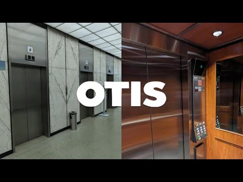 Otis Elevonic 401 traction low-rise elevators at 550 Sherbrooke Ouest in Montreal QC