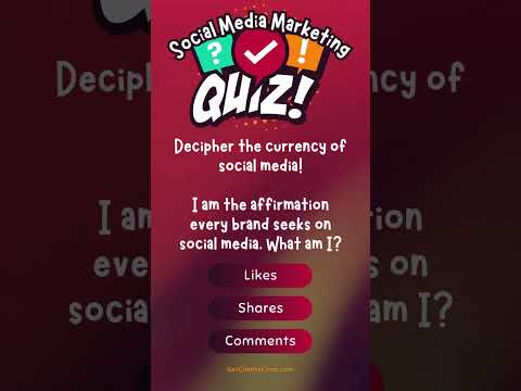 Social Media Marketing Quiz #quiz #socialmedia #shorts