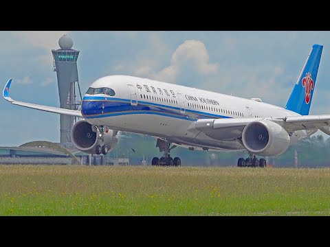 +35 Minutes HEAVY TAKE OFFS & LANDINGS | B747-8F, B777, A350 | Amsterdam Schiphol Airport Spotting