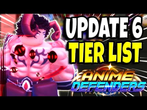 Update 6 Tier List | Anime Defenders