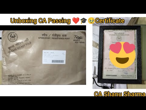 Unboxing CA Certificate Much awaited moment 🫶🏻🎓 | CA Shanu Sharma