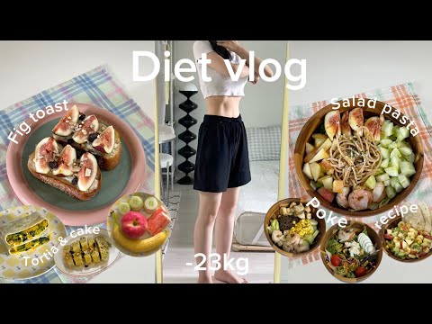 Sub)- Healthy diet Vlog after 23kg loss. Healthy diet recipes and exercise routines.productive vlog