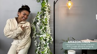 Amazon Decor Finds: Fascidorm 2 Pcs Flower Garland with Longer Wisteria Hanging Flowers for Wedding