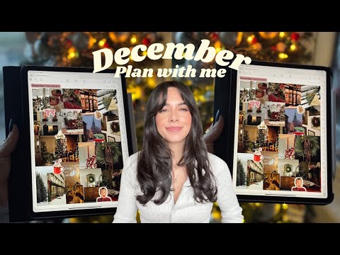 DIGITAL PLAN WITH ME 🎄 December vision board, good notes 6 on iPad,   how i plan my month