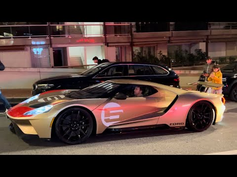 Fernando Alonso with Ford gt driving in Monaco today