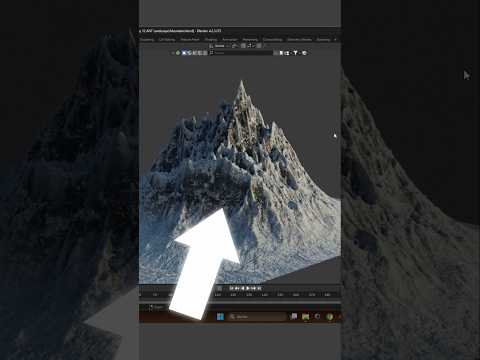 Blender Advent Calendar Day 12 | Realistic Mountain 💯 #blender #b3d #blender3d #tutorial #3dart