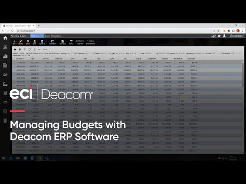 Managing Budgets with Deacom ERP Software for Batch and Process Manufacturers