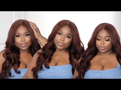 😍NO WORK NEEDED | GLUELESS REDDISH BROWN LACE CLOSURE WIG | ASHIMARY HAIR