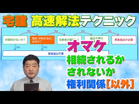 『宅建』高速解法07～相続されるか[オマケ]～権利関係「以外」の科目で「相続」がどう扱われるか、をコレクションしたスピン・オフ編です。