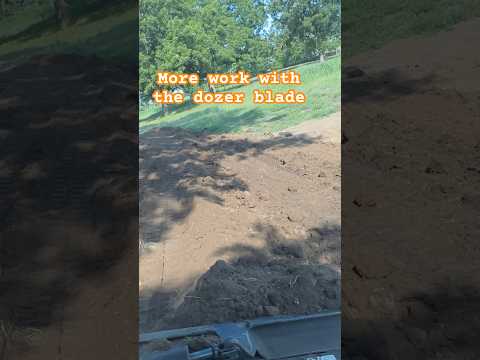 Working on the pond with the dozer blade #shortsvideo #bobcat