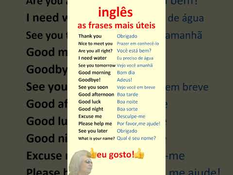 Inglês. Aprenda frases mais úteis em inglês para principiantes!