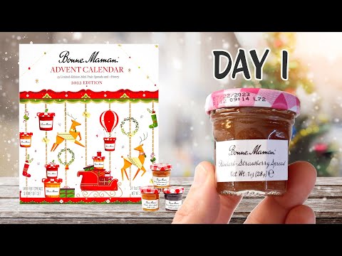 Day 1 Bonne Maman Advent Calendar 2022 🎄 Strawberry Rhubarb Farmer's Cheese