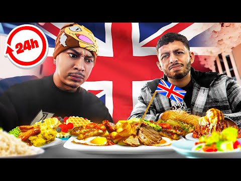 LETTING THE PERSON IN FRONT OF ME DECIDE WHAT I EAT FOR 24hrs IN THE UK!!! 🇬🇧