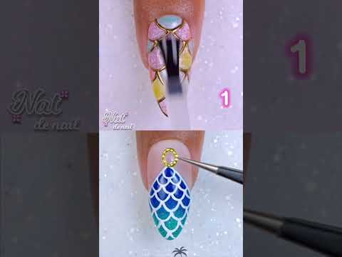 Mermaid 🧜‍♀️ Set 1 or 2? #nails #shorts #mermaid #design #summer