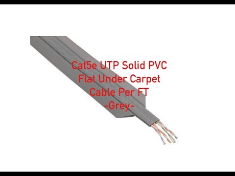 Cat5e UTP Solid PVC Flat Under Carpet Cable P#85-500-205 GY