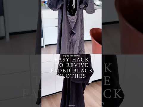 #shorts Easy Hack To Revive FADED Black Clothes - Step by Step Guide to Dye Fabric! Top & Front Load