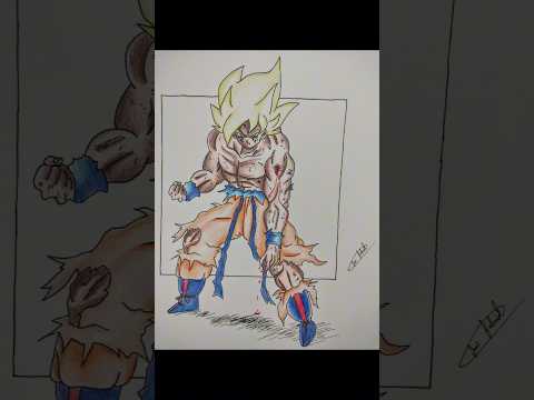 Drawing Goku ssj 1 #dragonball #goku #gokussj #drawingoku #dbs #dbzedits #anime