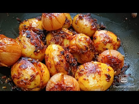 Bharva aalu orr pyaz masala #potato #onion #masala # stuffed onion potato