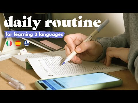 My (realistic) language learning routine | 🇮🇹 🇪🇸 🇬🇷