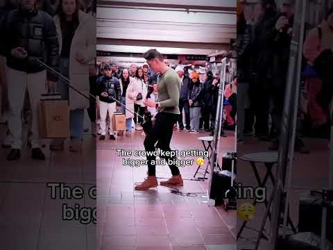 That guy’s reaction at the end got me 😂 #cello #coldplay #newyorker #nyc #looping #talented #subway