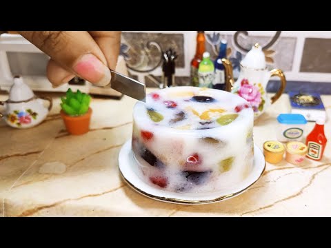 Easy fruit Jelly Pudding ।  Mix Fruit jelly pudding। satisfying Miniature Fruit Jelly Decorating।