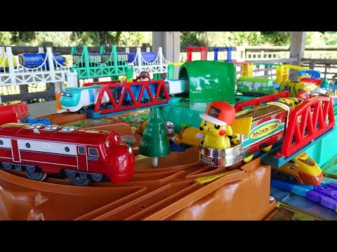 Plarail Chuggington ☆ I played with the Pokemon train diorama course!