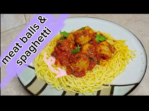 how to make meat balls & 🍝 spaghetti? /spaghetti with meat ball recipe .#meatballs #meatballrecipe