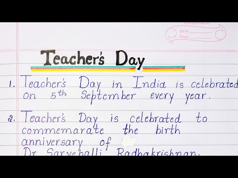 Teacher's Day ||10 lines on  Teacher's Day