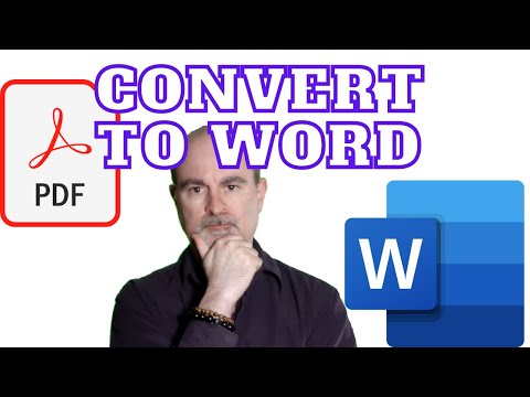 How to convert a PDF document to a Word document