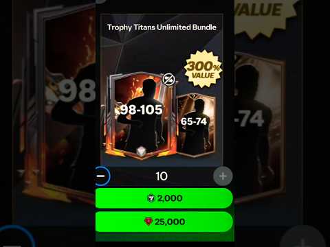 10x Trophy Titans Bundle 😳😳 #fcmobile