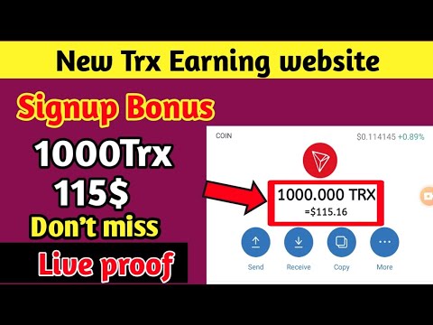 🔴115$ Signup bonus | Live withdraw proof | Free Trx earning website | crypto airdrop 2021