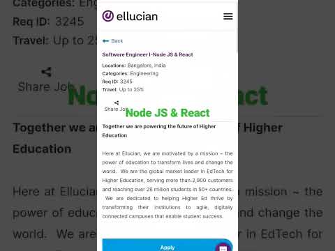 Ellucian Recruitment 2023 #offcampusdrive #2022 #freshers #hiring #job #viralvideo #viral #jobs #job