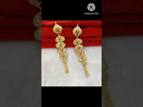 Beautiful Gold Earrings| latest gold earrings design | gold earrings for daily wear