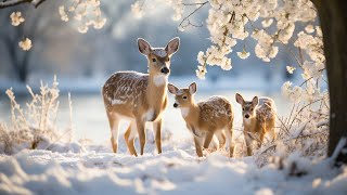 Snowy winter pines, Beautiful Relaxing Music, Peaceful  Soothing Music, By Tim Janis