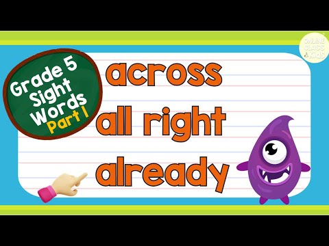 Sight Words - Grade 5 Level 1 | Practice Reading | Basic English Words | Learn How to Read |Reading