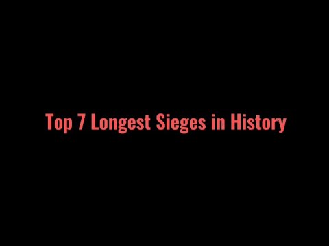 Top 7 Longest Sieges in History⚔️