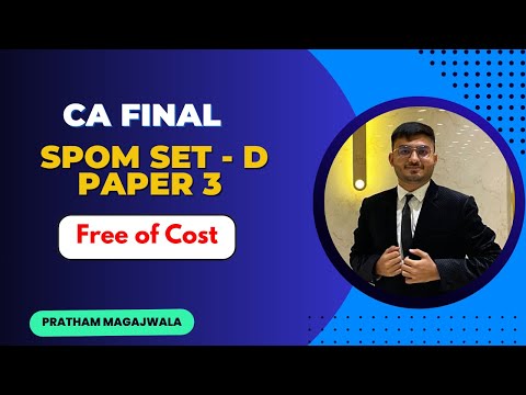 Free SPOM Set D Lectures - Announcement | CA Final | SPOM | Entrepreneurship & Startup Ecosystem