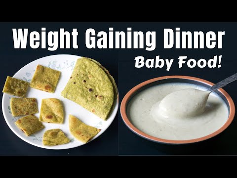 Baby Food | Weight Gaining Dinner Recipe for  8M+ Babies | Avocado Roti/Chapati