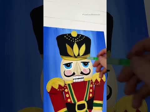 [clip] Adding color to the Nutcracker painting 🎨✨#beginnerfriendly  #nutcracker #tutorials