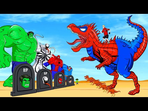 Rescue ALL HULK Family & SPIDERMAN, SUPERMAN vs SPIDER MAN T-REX : Who Is The King Of Super Heroes?